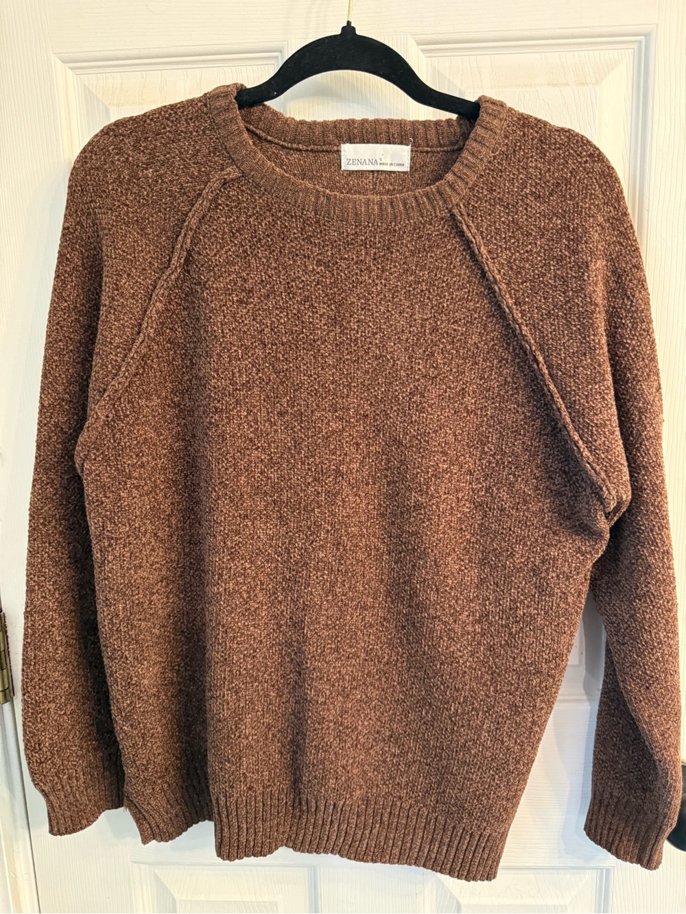 Zenana Outfitters Brown Crewneck Sweater